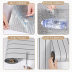 VEELIKE Light Grey Wood Wall Panels Peel and Stick Wood Slat Wall Panel - Image 8