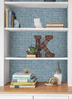 NuWallpaper NU2918 Navy Poplin Texture Peel & Stick Wallpaper - Image 6