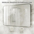 30x48 Inch Oversized Matte Black Bathroom Vanity Mirrors | Flush Mount Deep Set - Image 4