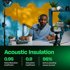 Acoustic Panels 12-Pack Soundproof Wall Panels 14"X12.1"X0.4" Sound Panels High - Image 3