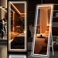 Hasipu Full Length Mirror with Lights, Full Body Dressing Standing, Hanging by Whatssuitableisthebest