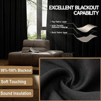 Room Divider Ceiling Curtains W/Flexible Track Sets, inch Extra Long Blackout - Image 3