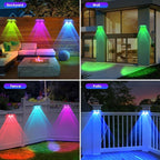 LIANGLOME Solar Fence Lights Outdoor, 2PK RGB Solar Lights - Image 5