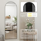 Arched Full Length Door Mirror 14x48, Metal Frame - Image 8