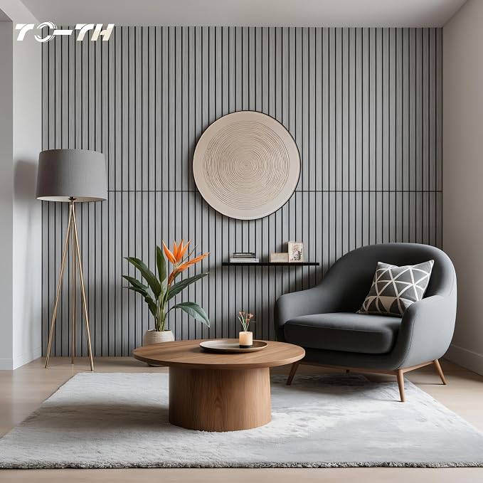 TO-TH Wood-Look Acoustic Panel, 4 Pack 47.2” x 23.6” Soundproof Wall Panels - Image 5