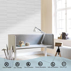 Acoustic Wall Panels – 8 Pack 31.75"x15.75" Thick White Striped Groove Sound - Image 4