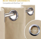 RYB HOME Blackout Thermal Insulated Curtains, Portable Curtain - Image 7