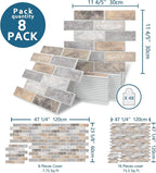 8-Pack 3D Faux Brick Acoustic Wall Panels, 11.8" x 11.8" PET Soundproof & Noise - Image 2