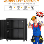 34" Metal Garage Storage Cabinet - Image 7