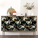 Black Floral Wallpaper Peel and Stick, Vintage Dark Green Leaves - Image 7