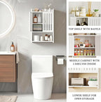 HAYOFAMY Wall Bathroom Storage Cabinet, 4-Tier Medicine Cabinet - Image 7