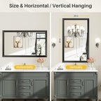 Briivue 50x30 Inch Black Bathroom Mirror - Image 5