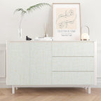 VEELIKE Pale Green Gold Grasscloth Wallpaper Textured Faux Grasscloth Peel and - Image 5