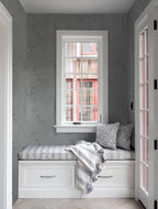 Erfoni 197"x17.7" Gray Peel and Stick Wallpaper Thicken Flower Embossed - Image 7