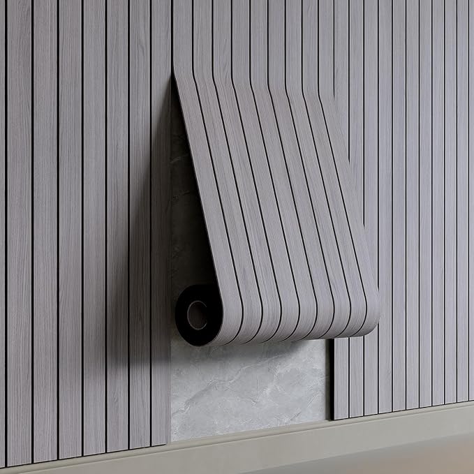 YU LI 3DH Peel and Stick PVC Slat Wall Panel 118"x15.75" Self-Adhesive Thick by YULI3DH
