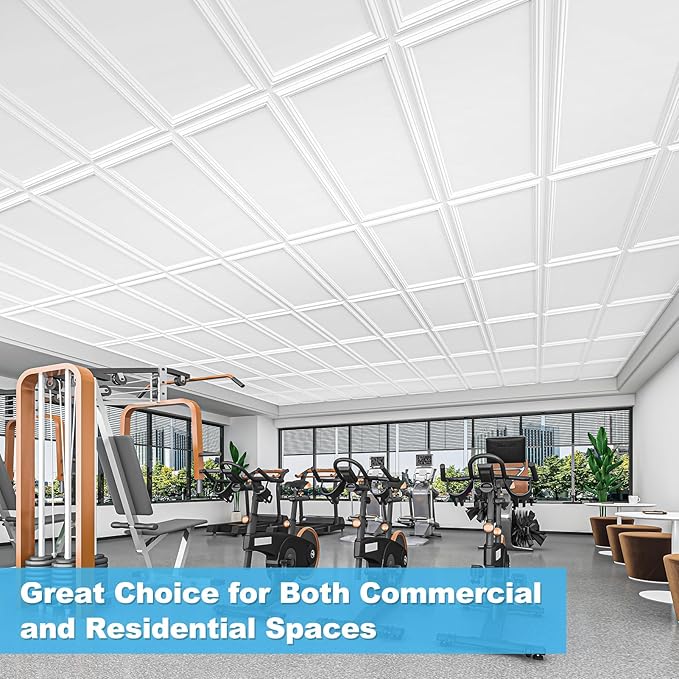 Art3d Drop Ceiling Tiles 48x24, Decorative PVC Ceiling Panels, Waterproof - Image 4