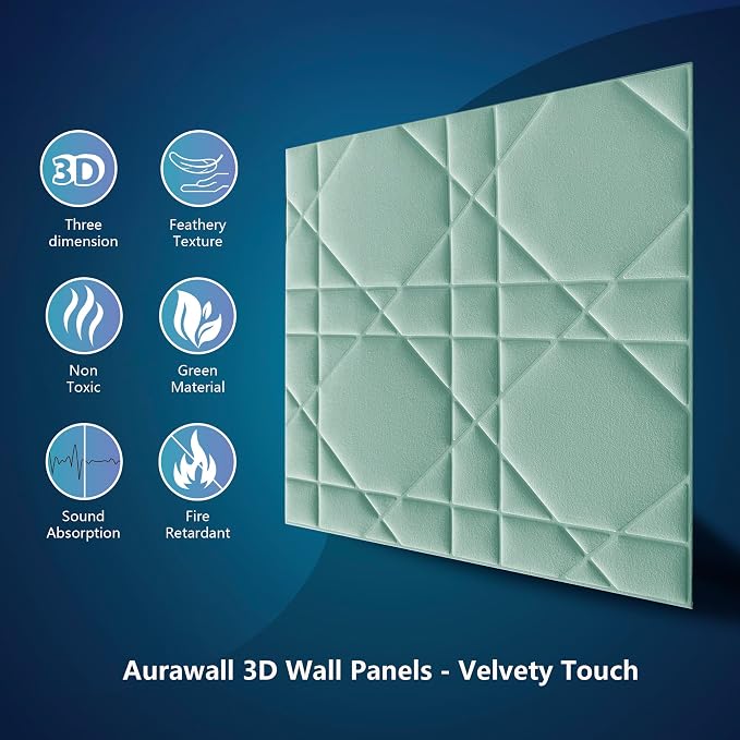 Velvet 3D wall Panels for Interior wall Decor Peel and Stick, Soundproof - Image 3