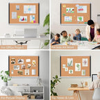 Large Cork Bulletin Board 36" x 48", 4 x 3 Office Board - Image 6
