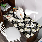 Laatse Dark Floral Wallpaper Peel and Stick Boho Wallpaper 17.5in x393in White - Image 4