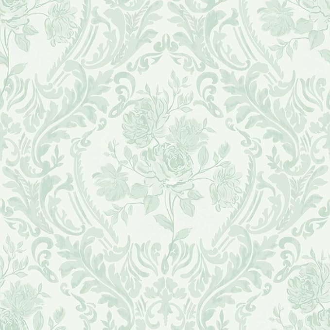 Ismoon Peel and Stick Wallpaper Vintage Floral Contact Paper Boho Watercolor by Ismoon