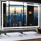 50"x30" LED Bathroom Mirror by INFINIGLASS