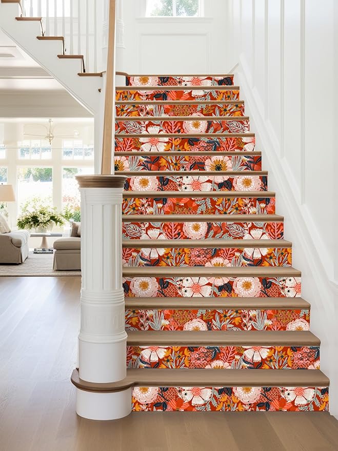 HAOKHOME Boho Peel and Stick Wallpaper Floral Wall Paper Removable - Image 4
