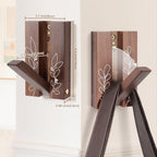 Rustic Folding Wall Hooks: Decorative Wooden Coat Hooks 2Pack Mounted - Image 3