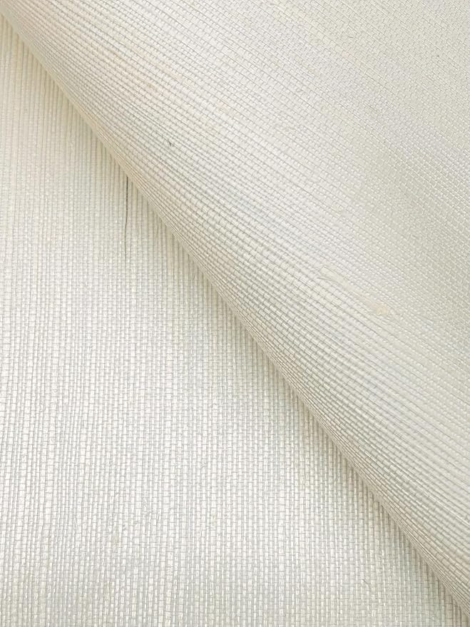 York Wallcoverings Natural Sisal White Peel and Stick Grasscloth Wallpaper - Image 4