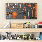 Pegboard Smith Metal Pegboard Panels 12" x 24", 4 Pack Black Wall Mounted Tool - Image 2