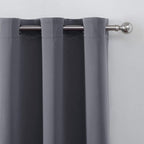 LEMOMO Grey Blackout Curtains for Bedroom Room Darkening Curtains/38 x 54 Inch - Image 7