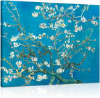 Van Gogh Canvas Wall Art: Almond Blossom Oil Painting Flower Picture by 1KINGO