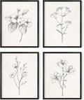 HAUS AND HUES Grey Floral Wall Art by HausandHuesArtPrints