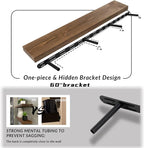 Floating Shelves 60 inch Long for Wall, Rustic Wood Wall Mounted Shelves for - Image 4