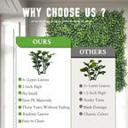 Artificial Boxwood Panels: 20"x 20" 4-Layer Leaf UV-Protected Grass Wall - Image 3