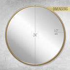 Gold Circle Wall Mirror 24 Inch Round Wall Mirror - Image 7