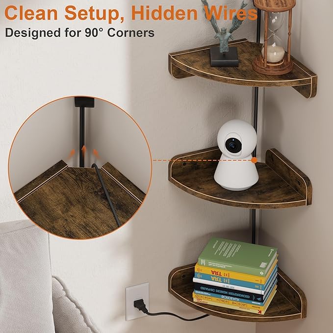 YAOHUOO Corner Shelf Wall Mounted - Image 4