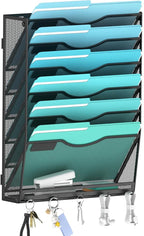 Gawerk 7-Tier Wall File Organizer Hanging Wall File Holder Wall Mount Paper by Gawerk