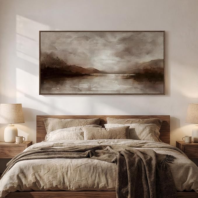 Large Framed Rustic Canvas Wall Art - Image 2
