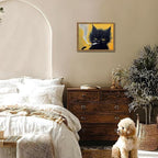 Vintage Black Cat Wall Art, Mens Room Canvas Print Poster, Cool Animals Picture - Image 6