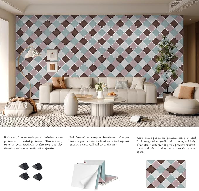 12Pack Acoustic Panels, Self-Adhesive Sound Proof Panels - Image 4