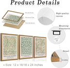 SYWENNOI Wood Framed Wall Art Print, Classic William Morris Floral Print - Image 7