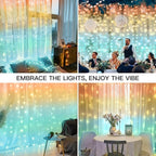 suddus Curtain Lights, 180 Led 6.5 * 5.9ft Sunset Curtain Fairy Lights USB - Image 5