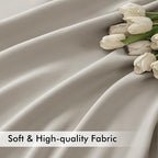 MIULEE Natural Back Tab Blackout Curtains 90 Inches Long 2 Panels Set - Image 6