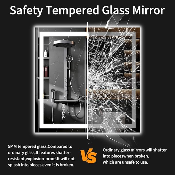 LED Bathroom Mirrors 32"x32" Bathroom Mirror - Image 6