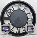 The B-Style Large Wall Clock 24 inch Moving Gear Wall Clock Oversized Vintage - Image 4