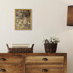 Wood Framed Canvas Wall Art, Vintage Girl - Image 7