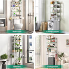 Kalrin Over-The-Toilet Storage Rack, 4-Tier Bathroom Organizer Shelf Over Toilet - Image 3
