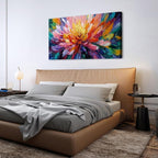 Abstract Lotus Wall Art Zen Wall Decor Large Colorful Lotus Flower Pictures - Image 6