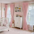 NICETOWN Baby Pink Velvet Curtains 96 inch Length, Room Darkening Thermal - Image 3