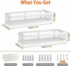 PUSDON Mesh Shower Caddy Wall Mount, Heavy Duty Adhesive Bathroom Shelf - Image 3